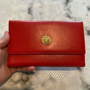 Gianni Versace Red Medusa Head Wallet
